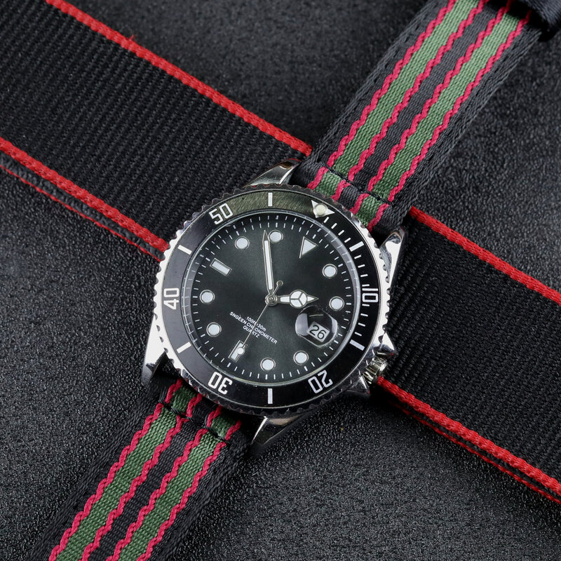 Cinturino per orologio in Nylon liscio Premium 20mm 22mm cinturino per cintura di sicurezza in Nylon intrecciato cinturino di ricambio a sgancio rapido per orologio Seiko
