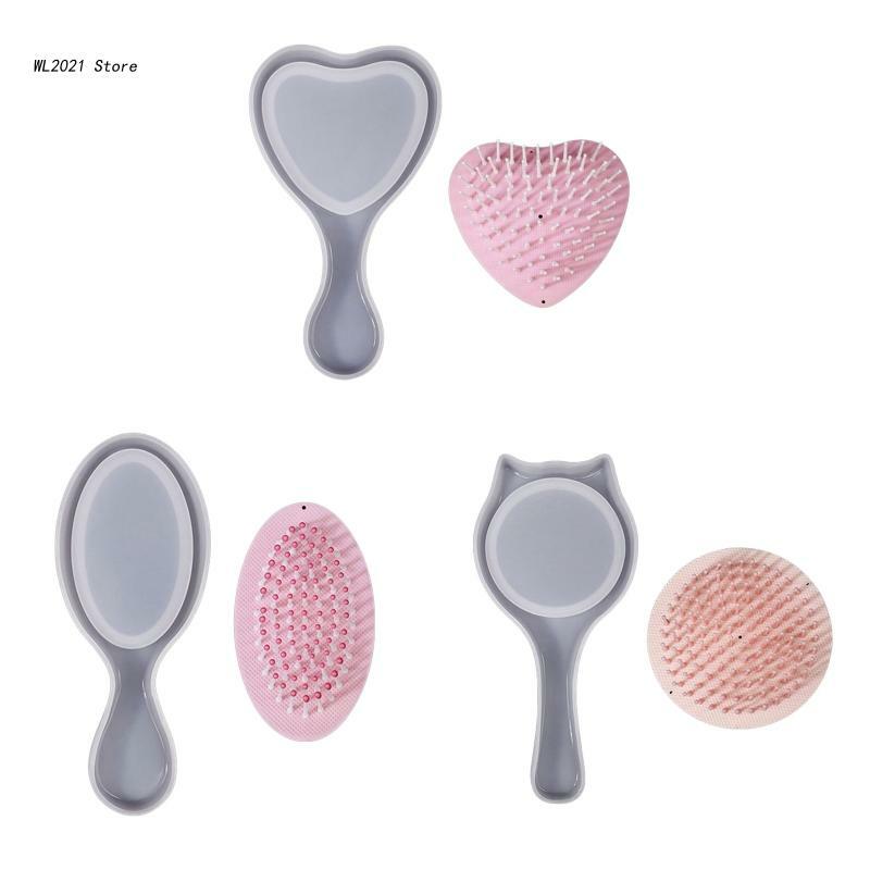 Hair Comb Silicone Molds Resin Casting Molds for DIY Makeup Comb Home Decoration