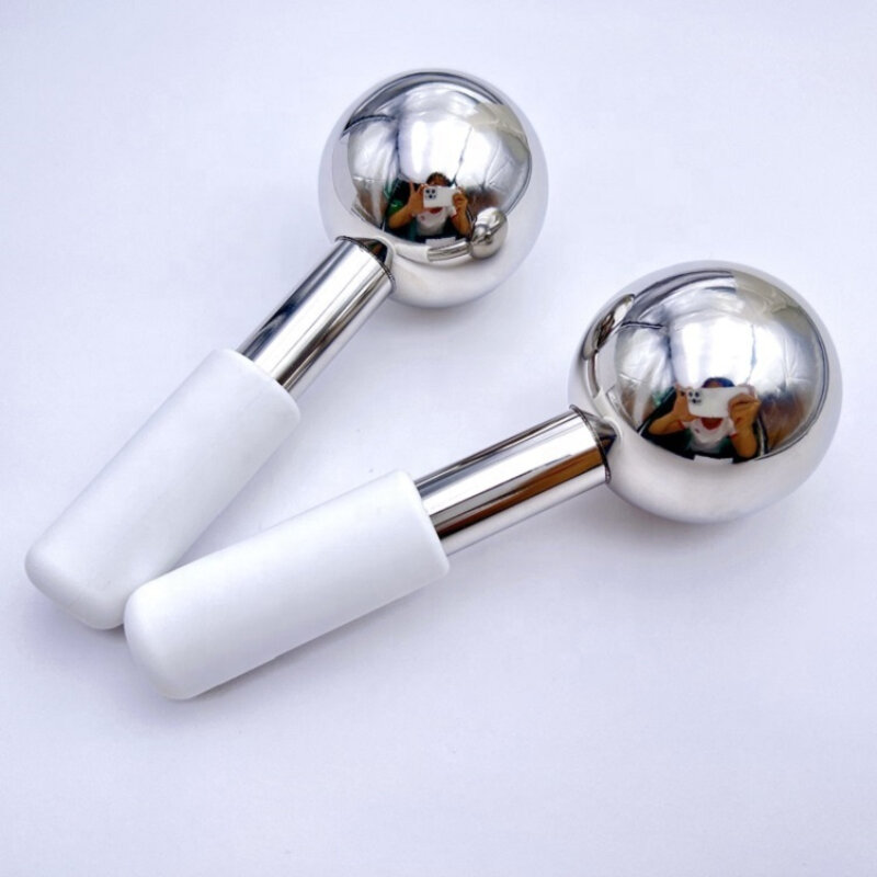 Ice Globes for Face & Eyes, Unbreakable Stainless Steel Cryo Sticks for Beauty Routines, for Puffiness, Wrinkles, Dark Circles