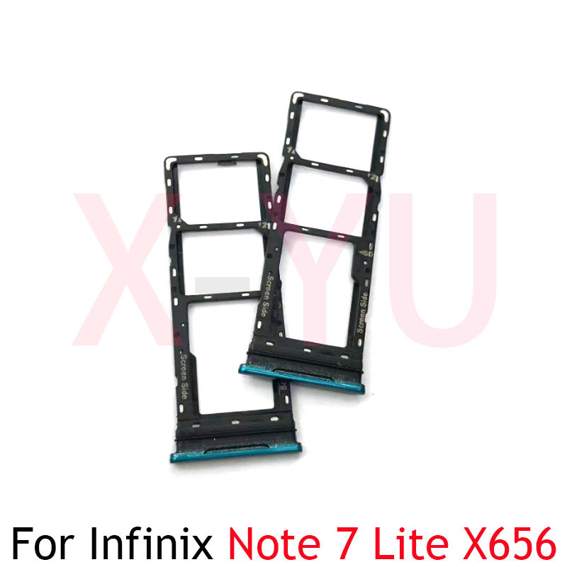 10PCS For Infinix Note 7 X690 X690B / Note 7 Lite X656 Sim Card Tray Reader Holder SD Slot Adapter Repair Parts