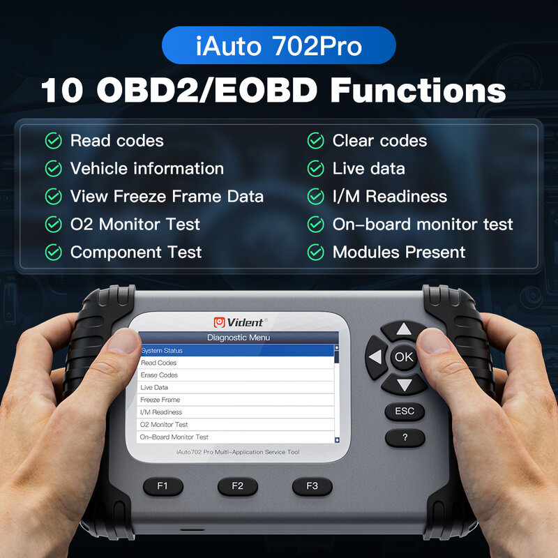 Iauto702 pro-自動車診断ツール,特別な機能,ecuコード,アクティブテスト,obd2スキャナー,無料アップデート