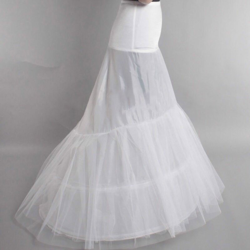 Rok Crinoline Slip Hoop Rok Vintage Bawahan untuk Gaun Gaun