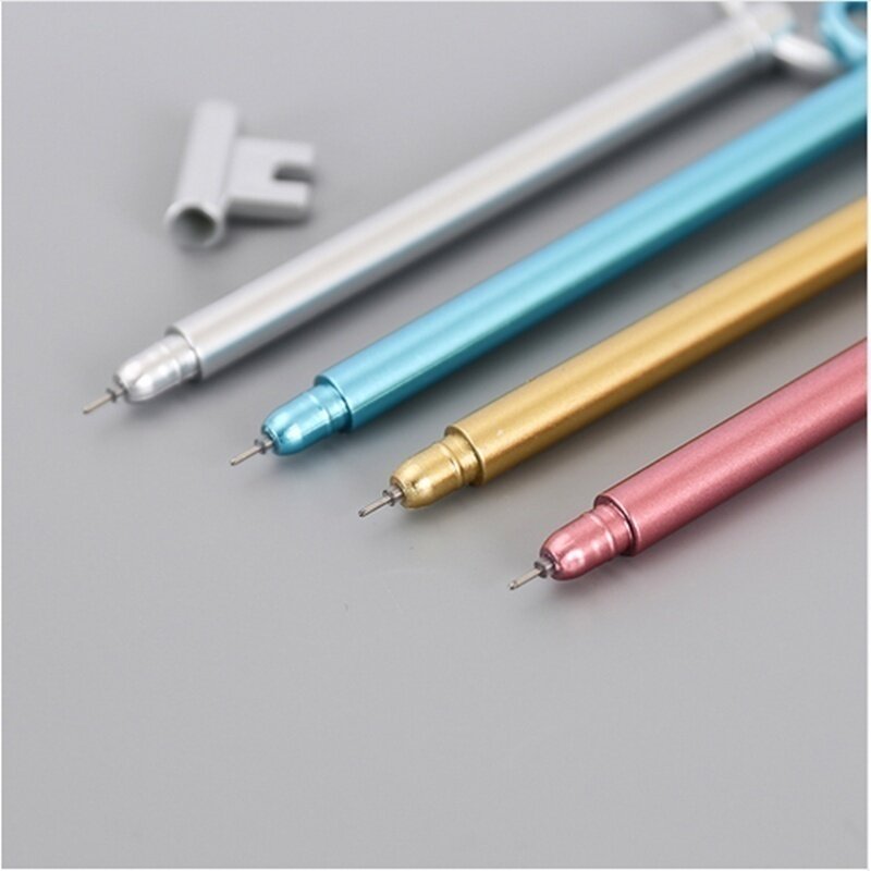 6Pcs/lot Keys Design Gel Pen Set Kawaii Stationery Pens Office School Supplies Stationary Kids Gifts for Writing Random Color