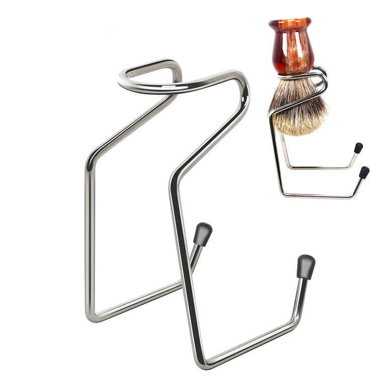 Estante de metal para brochas de afeitar para hombre, soporte para brochas de afeitar, herramientas de limpieza de barba, 1 unidad