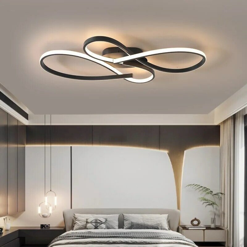 Потолочный светильник в форме цветка, лампа для гостиной, спальни, столовой, комнатное освещение, крепление на поверхность
