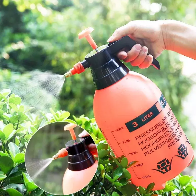 Garden Hand Pressure Water Sprayer Trigger Air Pump Disinfection Spray Bottle Car Cleaning Watering Can Equipment Mist Nozzle
