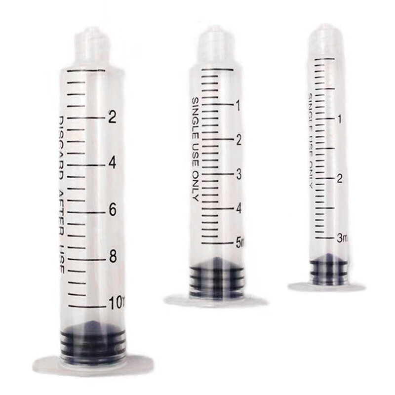 10PCS Syringe No Push Rod Threaded Needle Tubes for Hydrolifting Gun Needle EZ Mesotherapy Gun Injector Beauty Care Tools