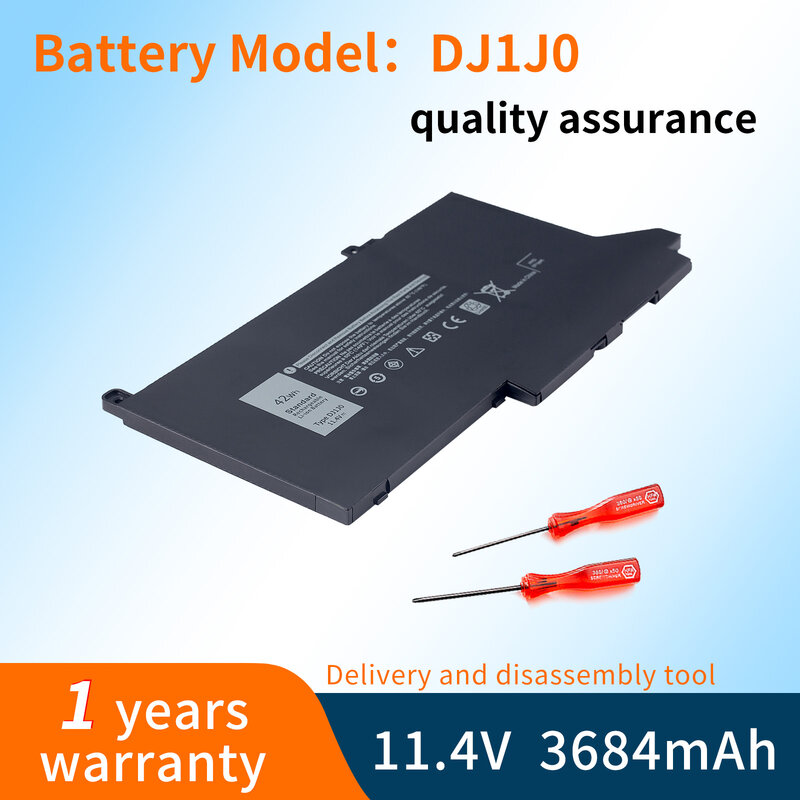 Bvbh Dj1jo Pgfx4 Laptop Batterij Voor Dell Latitude 12 7000 7280 7380 7480 Serie Notebook Tablet Pc 11.4V 42wh