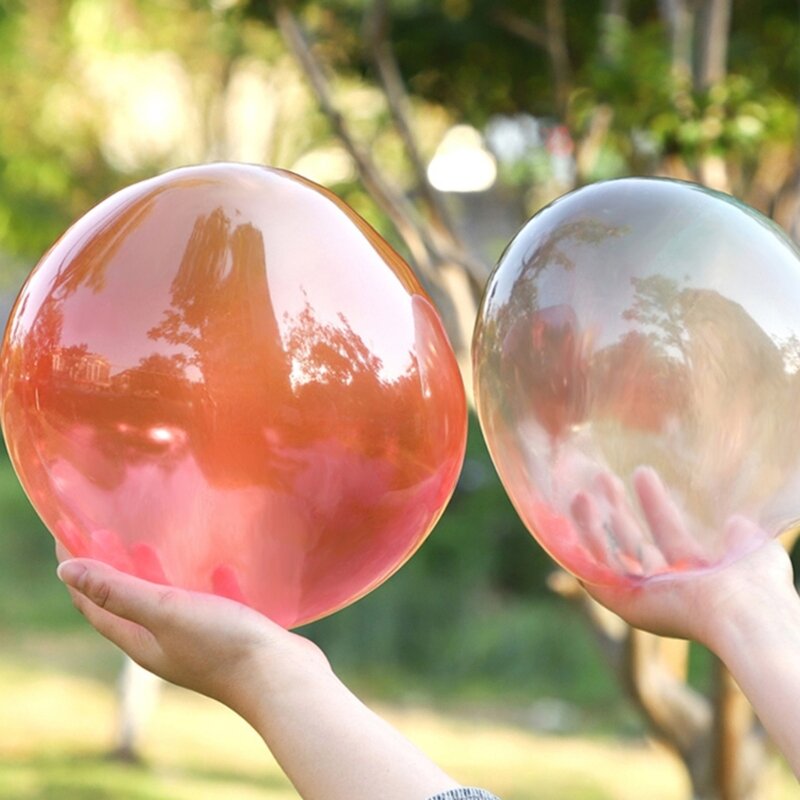 Q0KB Blow Bubble Toy Large Bubble Ballons for Kids Outdoor Party Birthday Gift