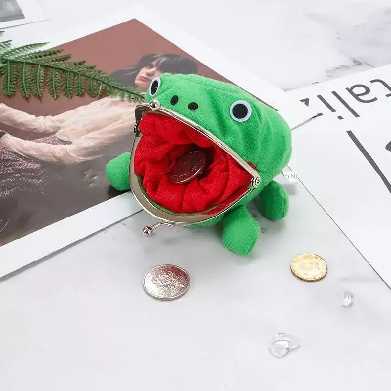 1PCS Frog Wallet Anime Cartoon Wallet Coin Purse Plush Wallet Cute Purse Coin Cosplay Anime Props Accessories
