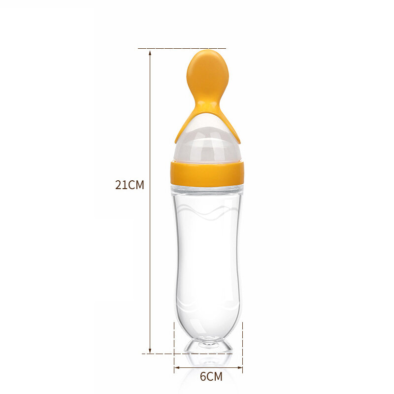 Bezpieczne noworodka butelka do karmienia dziecka maluch Sucker silikonowe wycisnąć łyżeczka do karmienia butelka mleka dziecko szkolenia podajnik suplement diety