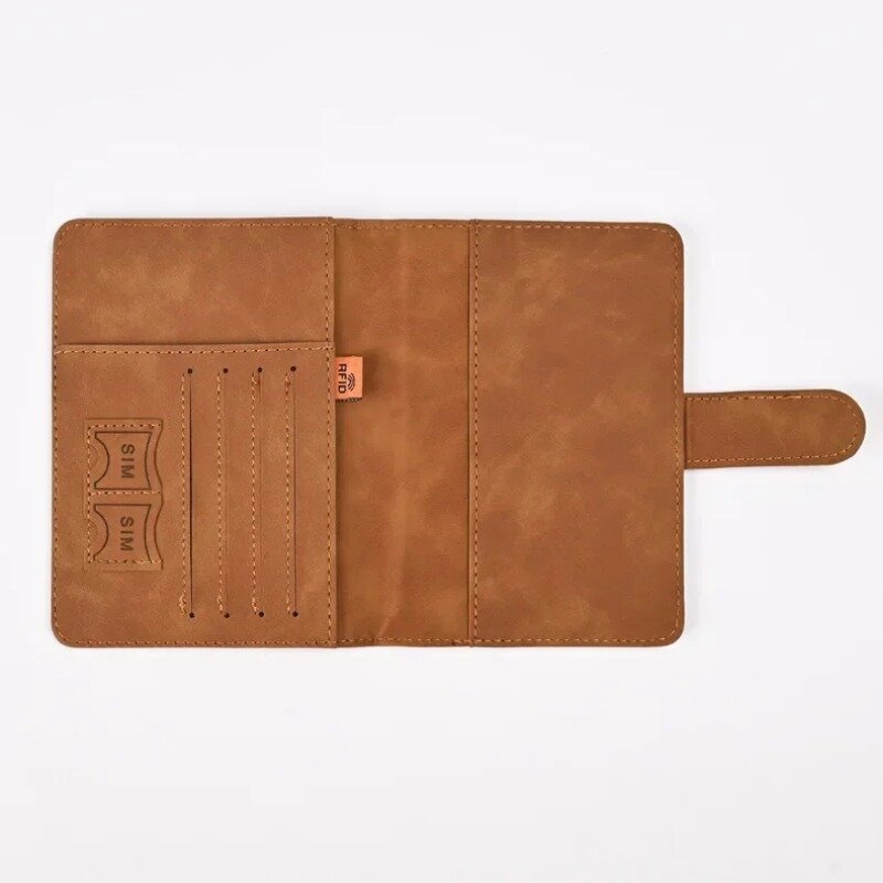 Passport Cover PU Leather Man Women Travel Passport Holder with Credit Card Holder Case Wallet Protector Cover Case