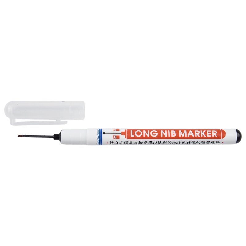 Multi-Purpose Long Head Markers Deep Hole Marker Pen For Bathroom Woodworking Decoration MultiPurpose Waterproof , Quick Drying