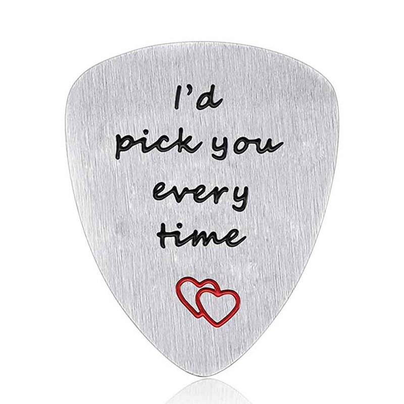 Hadiah Pilihan gitar hadiah Pick gitar untuk musisi suami pacar ayah, pernikahan Hari Valentine, hadiah untuk dia.