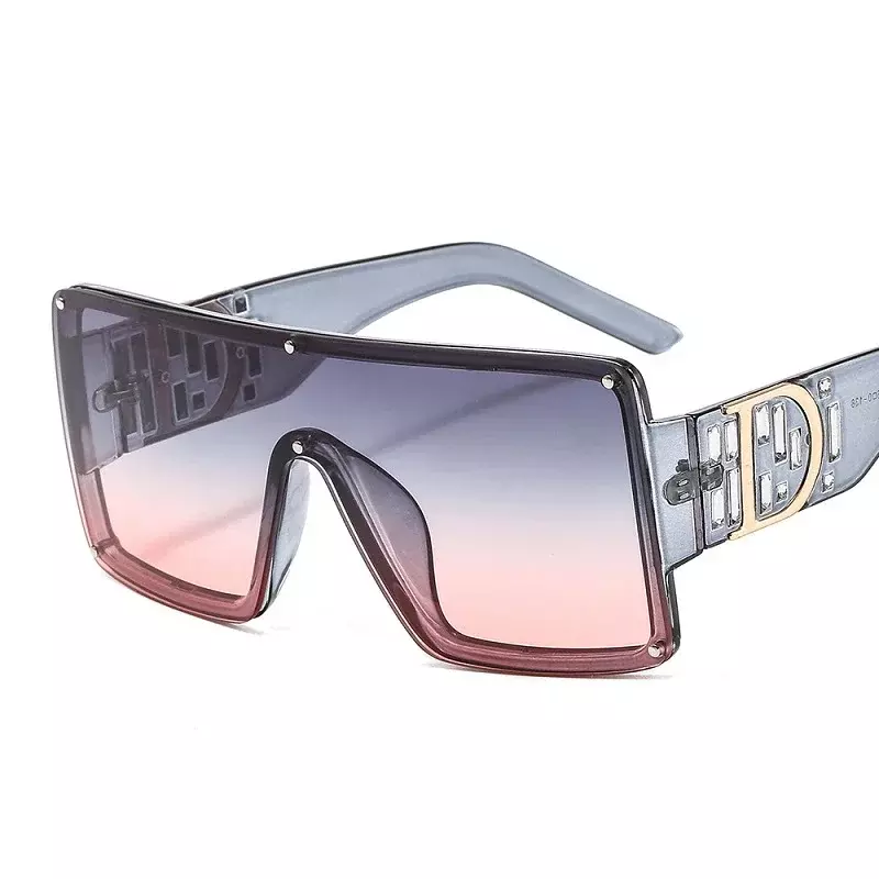New Fashion Square Sunglasses Men Women Shield Goggle Gradients Lens Frame Luxury Brand Designer Sun Glasses UV400 gafas de sol