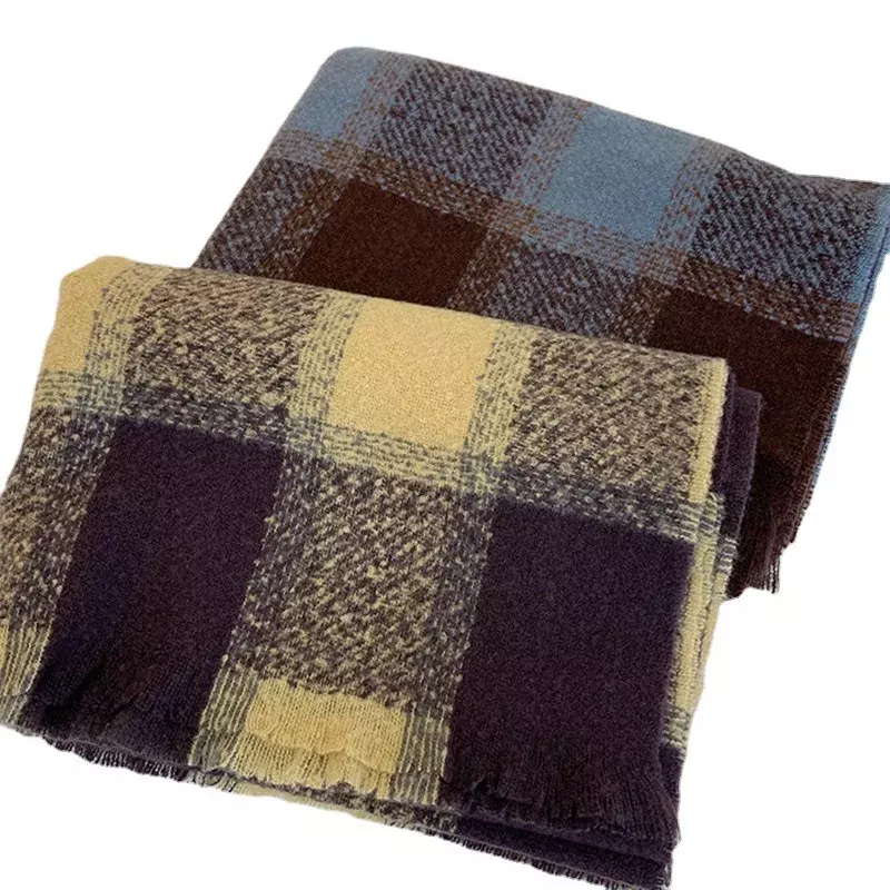 Thick Warm Winter Scarf Design Print Women Cashmere Pashmina Shawl Lady Wrap Tassel Scarves Knitted womens Foulard Blanket N22