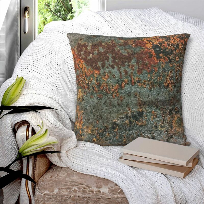 Rust Square Pillowcase Pillow Cover Polyester Cushion Zip Decorative Comfort Throw Pillow for Home Car