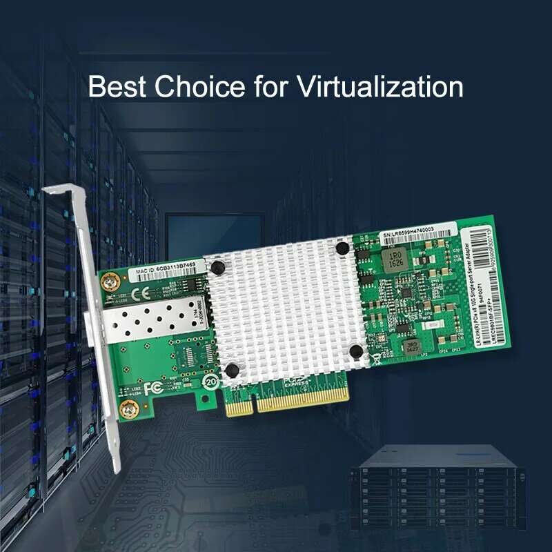 LR-LINK-tarjeta Ethernet de fibra óptica pci-express, adaptador Lan Compatible con Intel 82599 X520-DA1, 10Gb, 9801BF-SFP