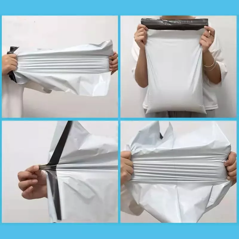 ถุงซองพลาสติกสำหรับจัดเก็บซองจดหมายแบบด่วนสีขาวกันน้ำถุงใส่ของแบบมีกาวในตัว