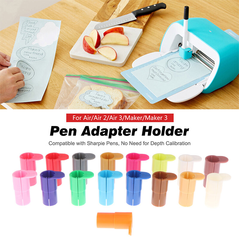 3/6/9/17 sztuk długopis uchwyt adaptera maszyna do cięcia Cricut narzędzie Accessor Cricut Pen Adapter ręcznie wykonane narzędzia piórnik pokrywa nowy