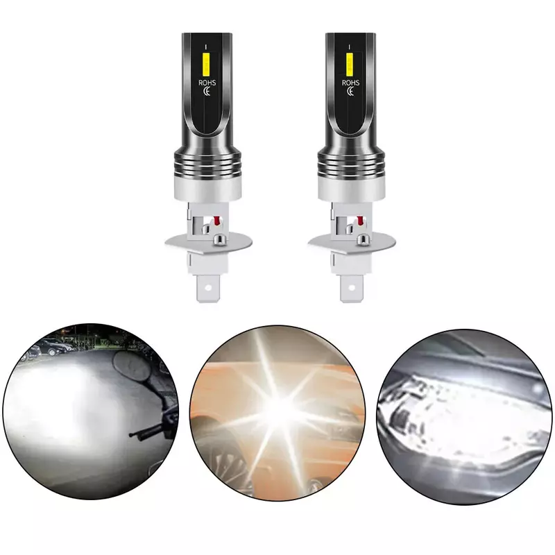 Long Service Life Up To 50 000 Hours  Heat Resistant H1 LED Car Bulbs  Superior Performance In Rain  Fog  Dust  Or Snow