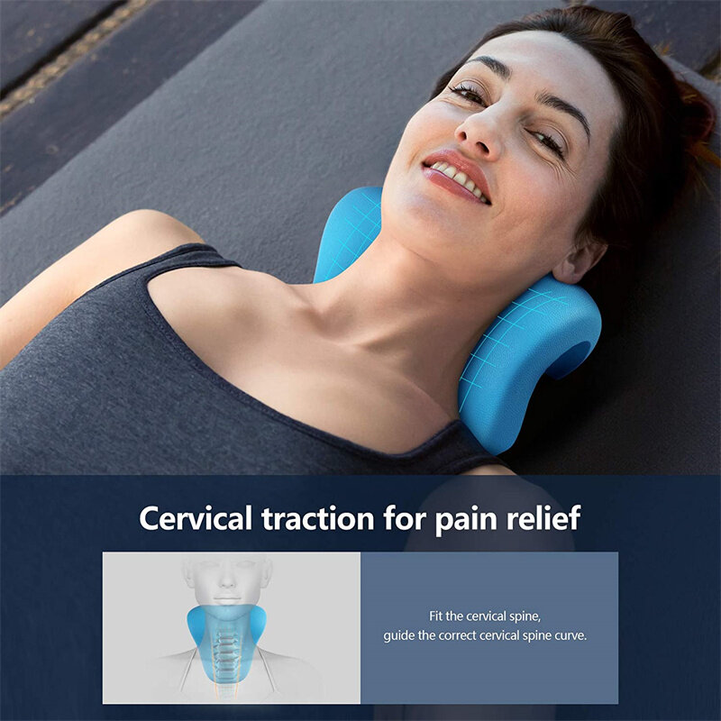 คอและไหล่ Relaxer Corrector Vertebra Massager หมอนปากมดลูก Stretcher Acupressure Point Relief ปวด Traction