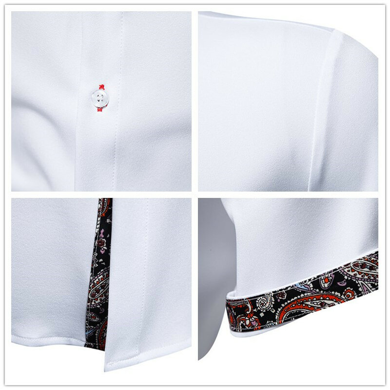 남성 캐주얼 빈티지 원피스 셔츠, 짧은 소매 페이즐리 꽃 프린트, 여름 의류, 2024
