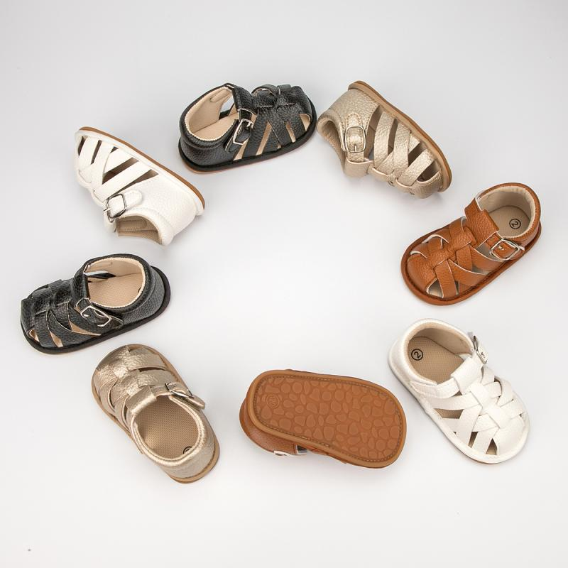 Sandálias do verão para o bebê menino e a menina, sapatas de borracha do antiderrapante, sola macia, primeiro andador, berço, recém-nascido