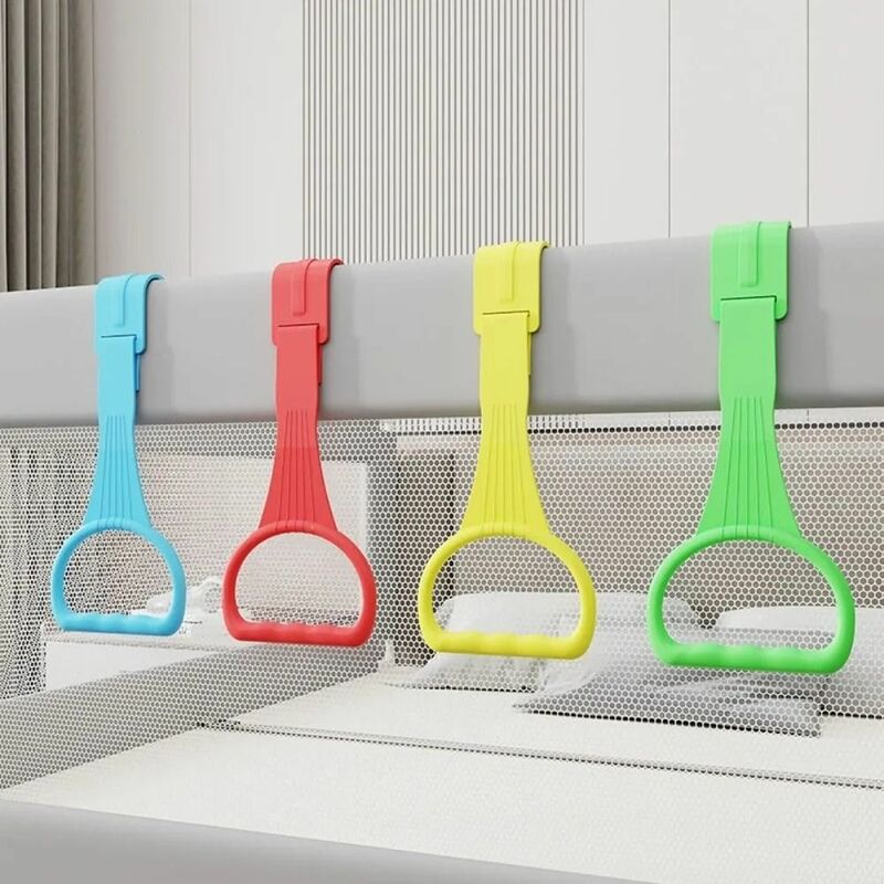 Light Weight Pull Ring Portable Plastic Baby Learn To Stand Baby Crib Ring Candy Color Hand Pull Ring Playpen