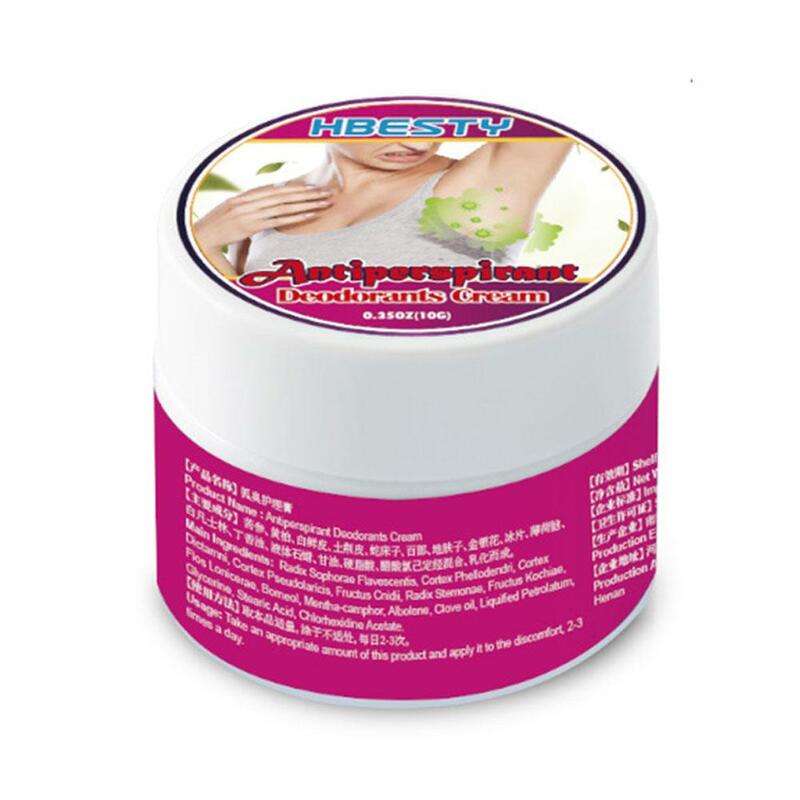Body Odor Remove Cream Underarm Bad Smell Sweating Armpit Cleaning Cream Care Body Removal Refreshing Deodorant Antiperspir Y3N6