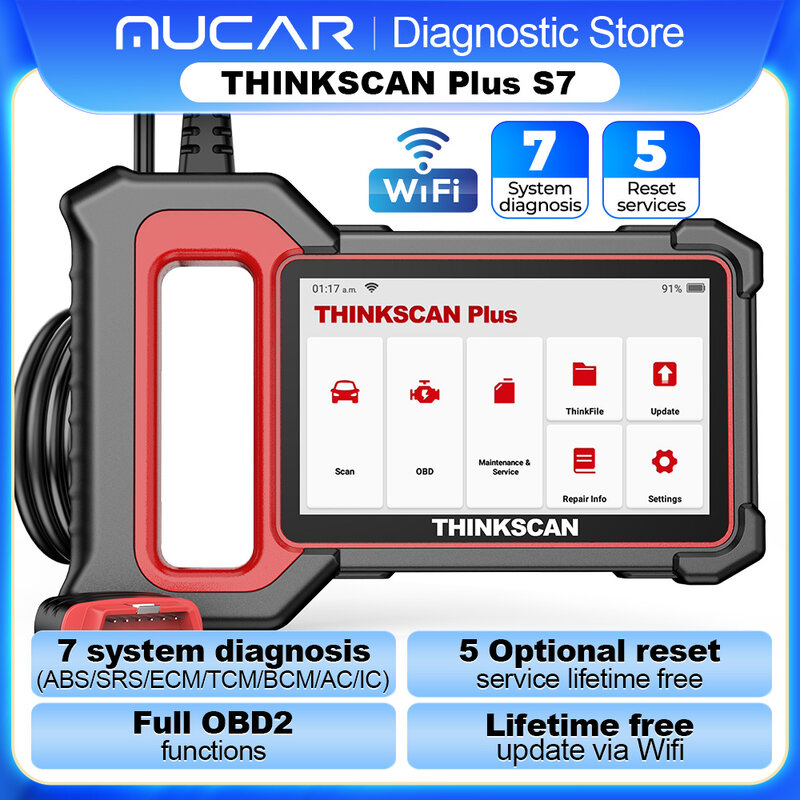 THINKCAR Thinkscan Plus S7/S6/S4 OBD2-Diagnosewerkzeuge Getriebe/ABS/SRS-Systemdiagnose Auto-Codeleser Automotive OBD2-Scanner für Mechaniker