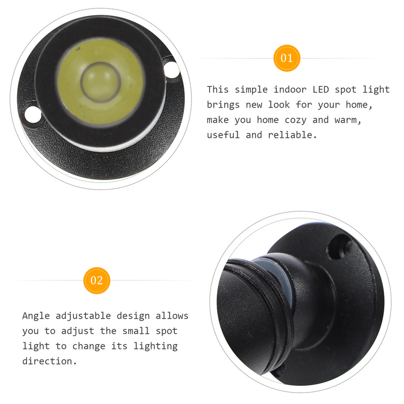 Alumínio Alloy USB Small Spotlight Display Case, Jóias LED Móveis de Interior, Sob Gabinete