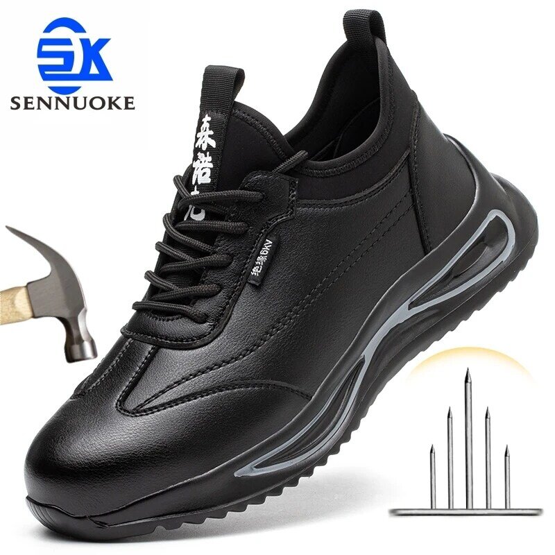 Safety Shoes Men for Work SteelToe Free Shipping Industrial Boots Man Protection for the Feet Smash-Proof Waterproof