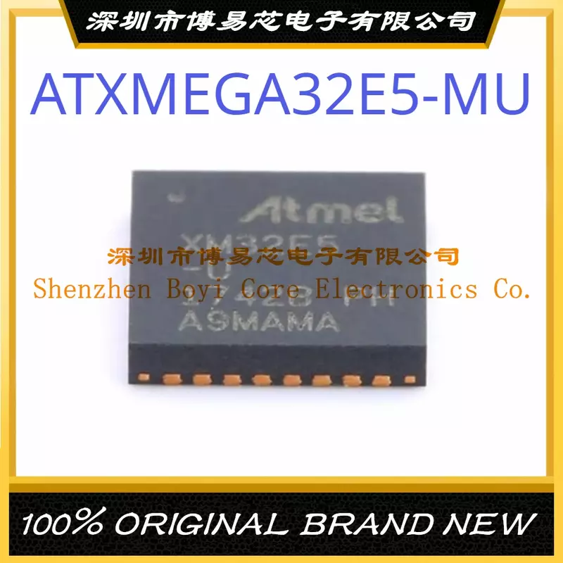 Microcontrolador original, ATXMEGA32E5-MU genuíno, QFN32, AVR, série 8 de IC, 16 bits, 1pc