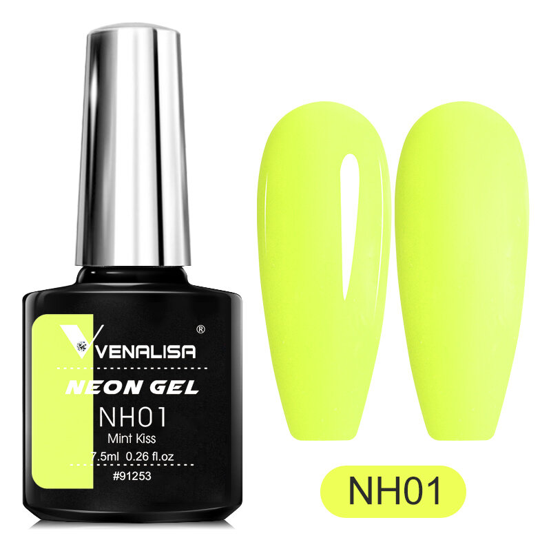 Venalisa-esmalte en Gel para uñas, barniz para manicura semipermanente, UV, LED, Color neón, 7,5 ml