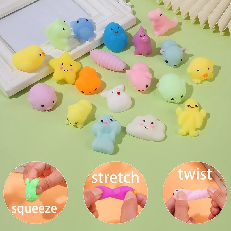100Pcs Mochi Squishy Brinquedo Kawaii Mini Animais Squishies Stress Relief Brinquedos para Crianças Meninos Meninas Presentes de Aniversário Favores do Partido