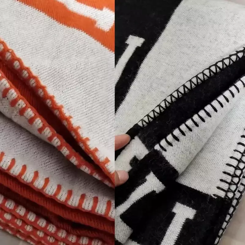 Cobertor De Caxemira Xadrez De Luxo, Crochet Tampa Do Sofá, Lenço Quente Portátil, H Crochet Blanket, Cobertor De Lã De Malha e Fronhas