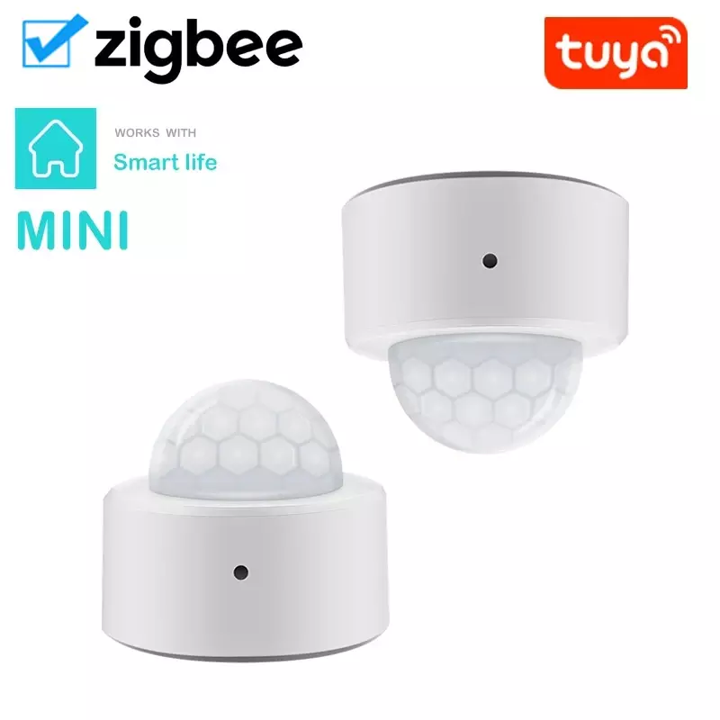 Tuya ZigBee Sensor de movimiento PIR inteligente, Detector infrarrojo de cuerpo humano, inalámbrico, seguridad para el hogar, Smart Life con Zigbee Gateway Hub