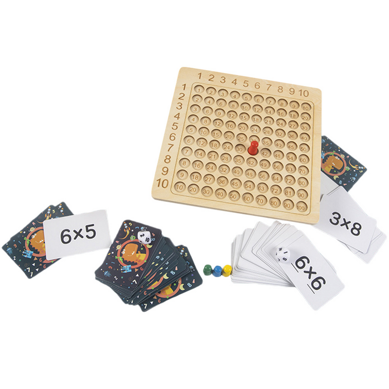 เกมกระดานสำหรับเด็กจำนวน1ชุดของเล่นสำหรับเด็กเกมการคูณของเล่นทางคณิตศาสตร์
