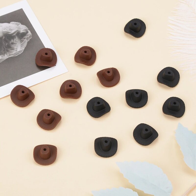 LOFCA 14-pack baby silicone beads cowboy hat shape baby teething beads suitable for DIY baby teething necklace bracelet