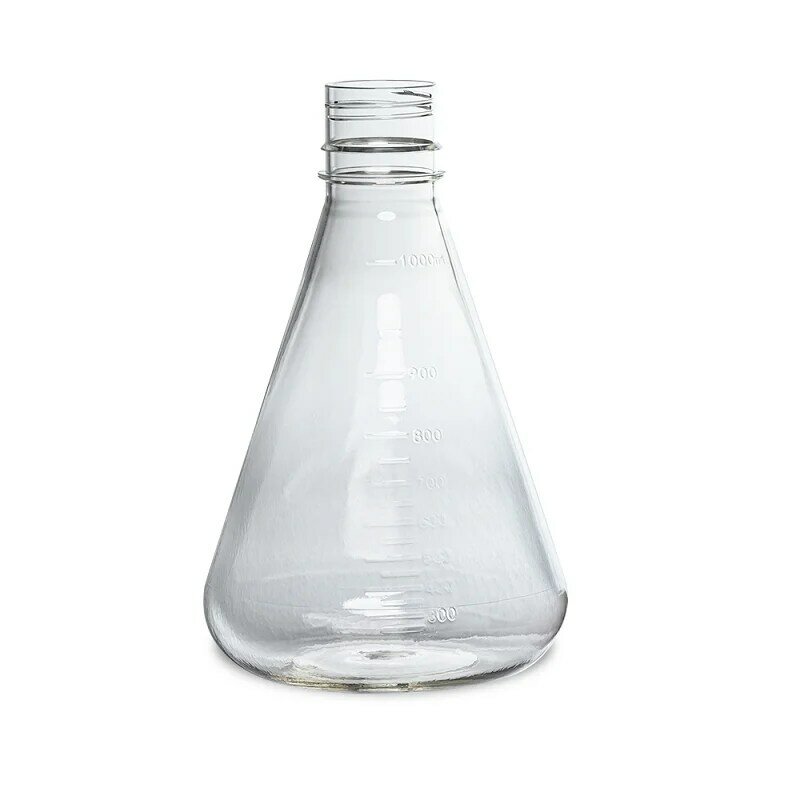 LABSELECT Triangle cell culture bottle, Breathable cover, Polycarbonate material, 1000ml Erlenmeyer Flask, 17411