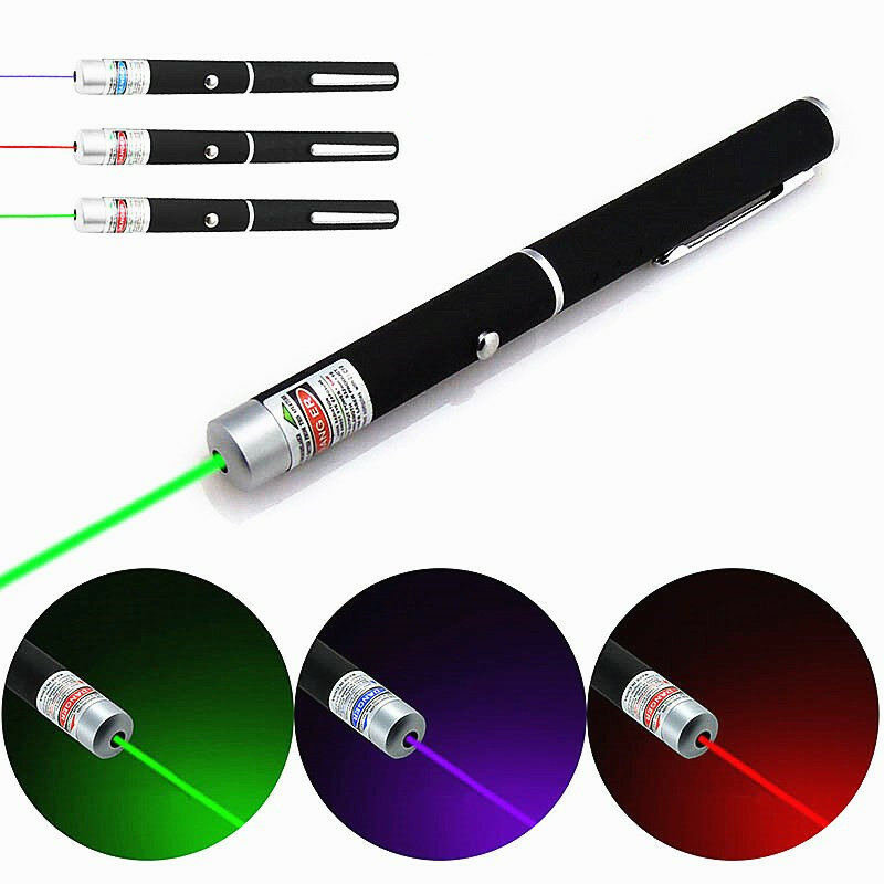 Bolígrafo de luz láser táctico de alta potencia, 5MW, verde, azul, punto rojo, 530Nm, 405Nm, 650Nm, potente puntero láser, bolígrafos
