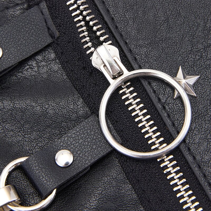 Corsé gótico Color sólido que levanta cintura cinturón ancho cuero PU para mujer corsés elásticos cintura a