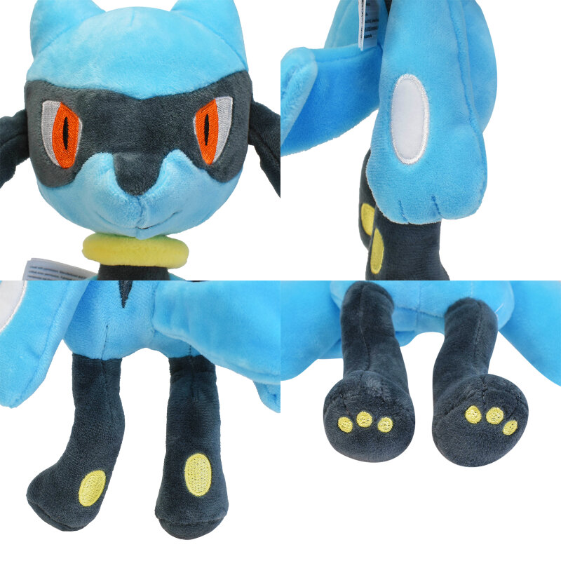 Brinquedo de Pelúcia Pokémon Riolu, Figura Anime Bonita, Desenhos Animados de Pelúcia Macia, Brinquedo Kawaii, Presente de Aniversário, 26cm