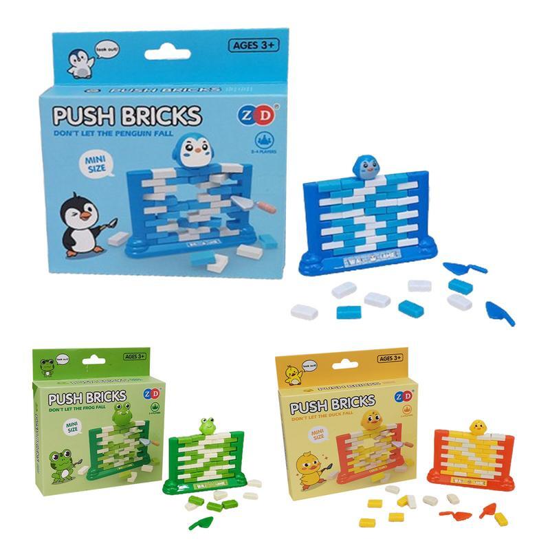 Brinquedos de empilhamento portáteis para crianças, Mini Push Bricks, Interativo e Educacional, Bloco de Desenvolvimento Inicial Multifuncional