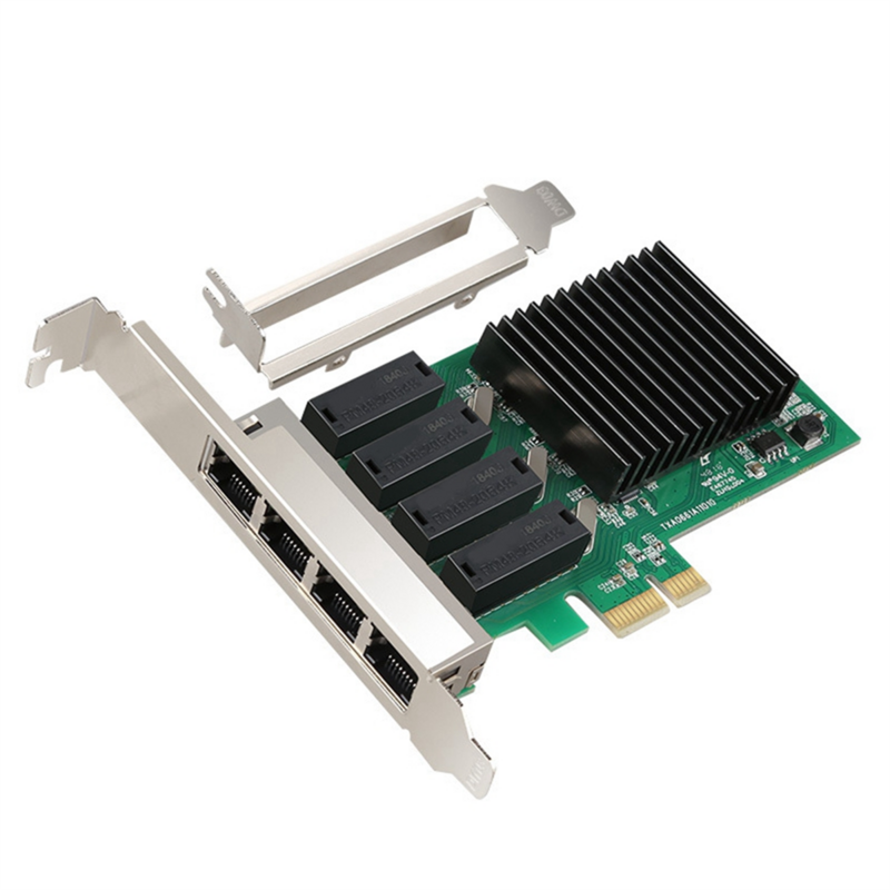 Tarjeta de red Gigabit PCI-E de 4 puertos, Chip RTL8111H, adaptador LAN RJ45 de 1000Mbps