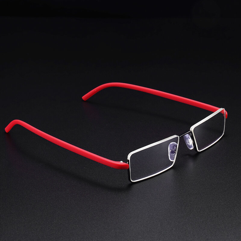 Kacamata Presbyopic TR90 Bunga Mei Kacamata Baca Ringan Biru Pria Kacamata Persegi Logam untuk Penglihatan Plus Lensa + 1.75 + 2.25 + 2.75