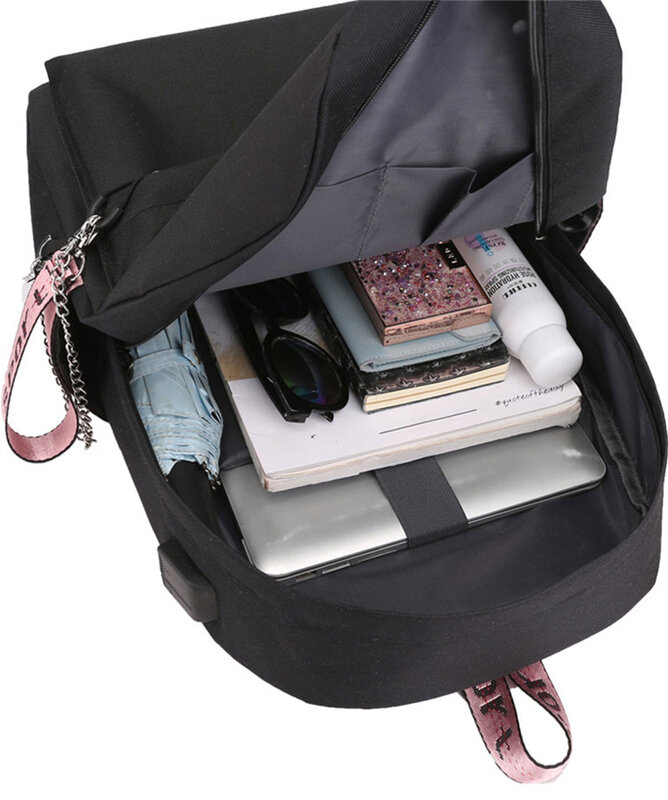 حقيبة ظهر للكمبيوتر المحمول تأثير Genshin ، حقيبة كتب لطلاب الجامعات ، المراهقين ، الفتيات ، Xiao