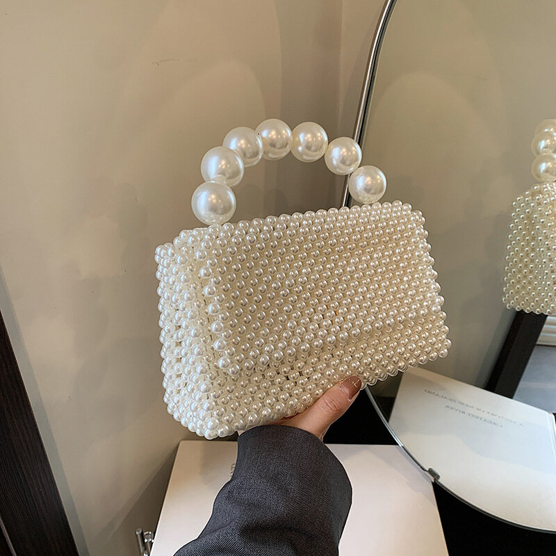2024 New Beaded Portable Full Pearl Decoration Bag Trend  Purses and Handbags Crossbody Bags for Women