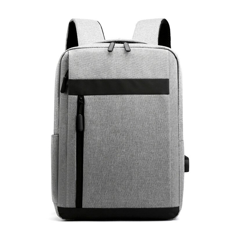 กระเป๋าสะพายไหล่แบบลำลองแบ็คแบ็กฟิล์มกันน้ำสำหรับผู้ชายชาร์จผ่าน USB อเนกประสงค์ความจุขนาดใหญ่กระเป๋าโน้ตบุ๊คสะพายหลัง